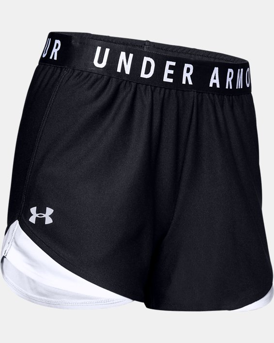 Women's UA Play Up Shorts 3.0, Black, pdpMainDesktop image number 4